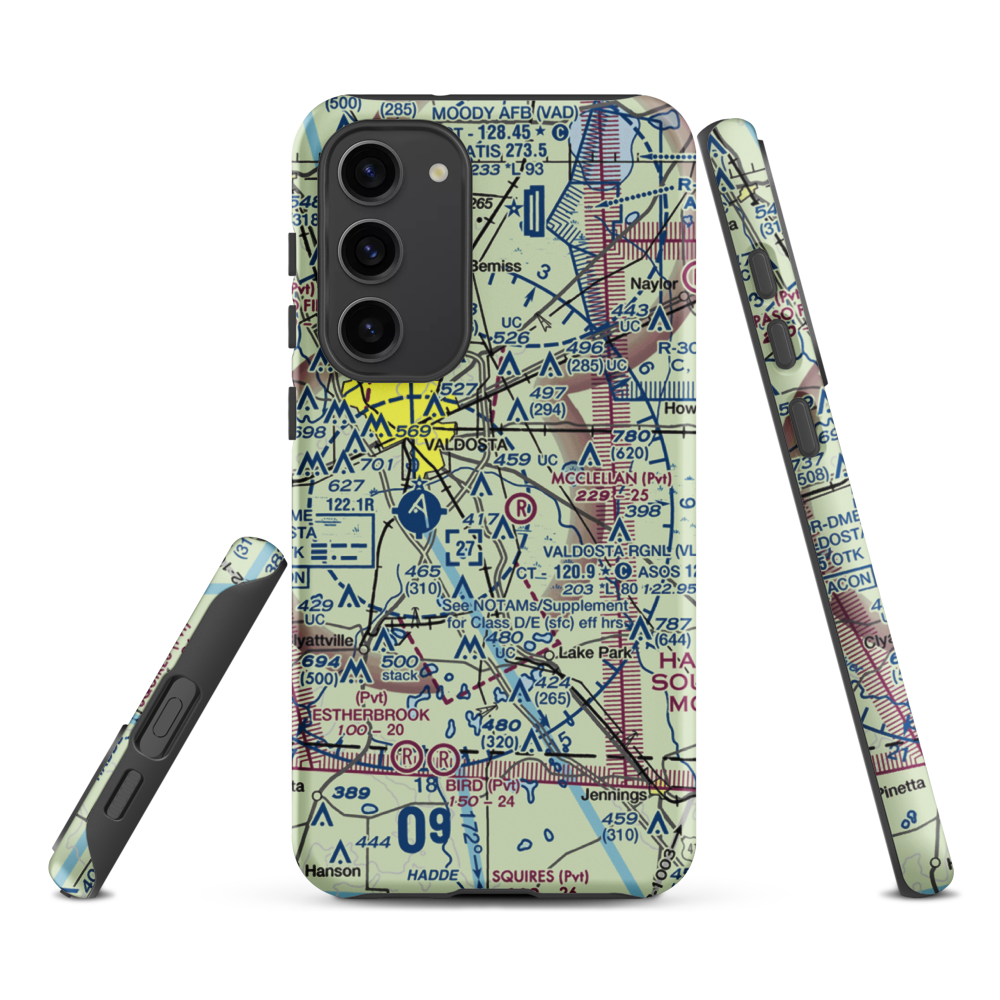 Comanche Landing Airport (US-0060) VFR Sectional Samsung Phone Case Samsung Galaxy S23 Plus model shown