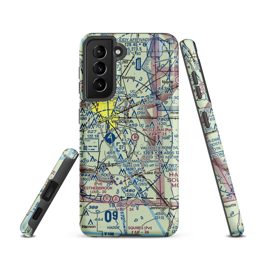 Comanche Landing Airport (US-0060) VFR Sectional Samsung Phone Case Samsung Galaxy S21 model shown