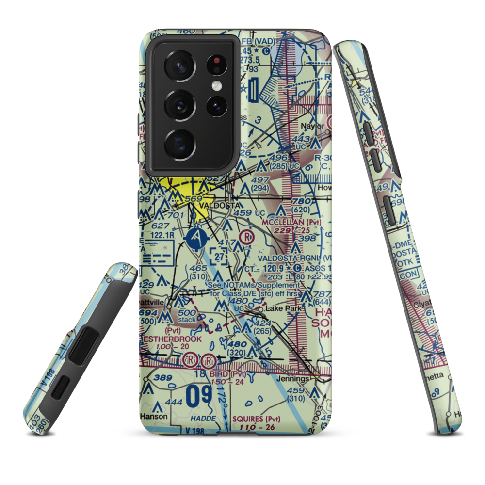 Comanche Landing Airport (US-0060) VFR Sectional Samsung Phone Case Samsung Galaxy S21 Plus model shown