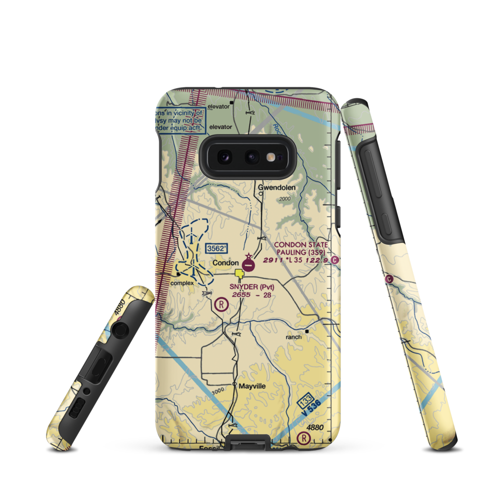 Condon State Pauling Field (3S9) VFR Sectional Samsung Phone Case Samsung Galaxy S10e model shown
