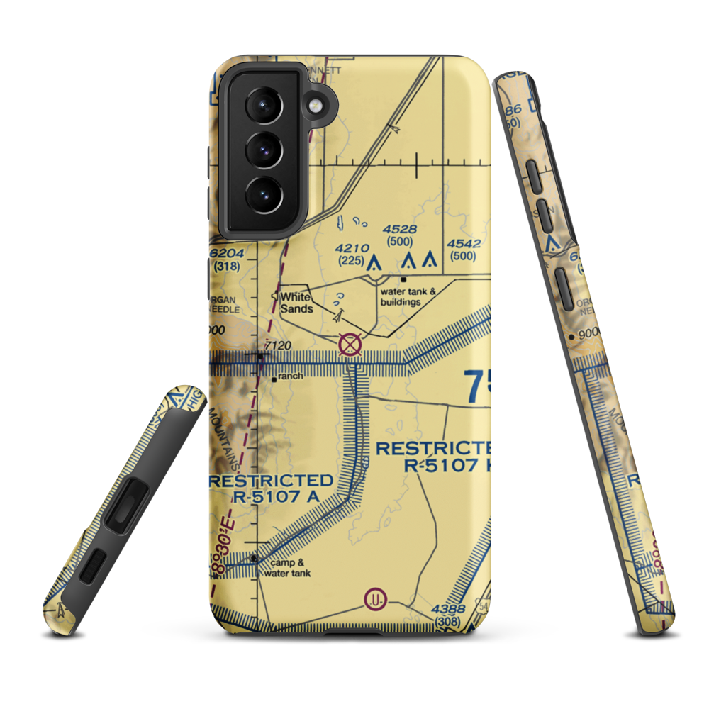 Condron Army Air Field (WSD) VFR Sectional Samsung Phone Case Samsung Galaxy S21 Plus model shown