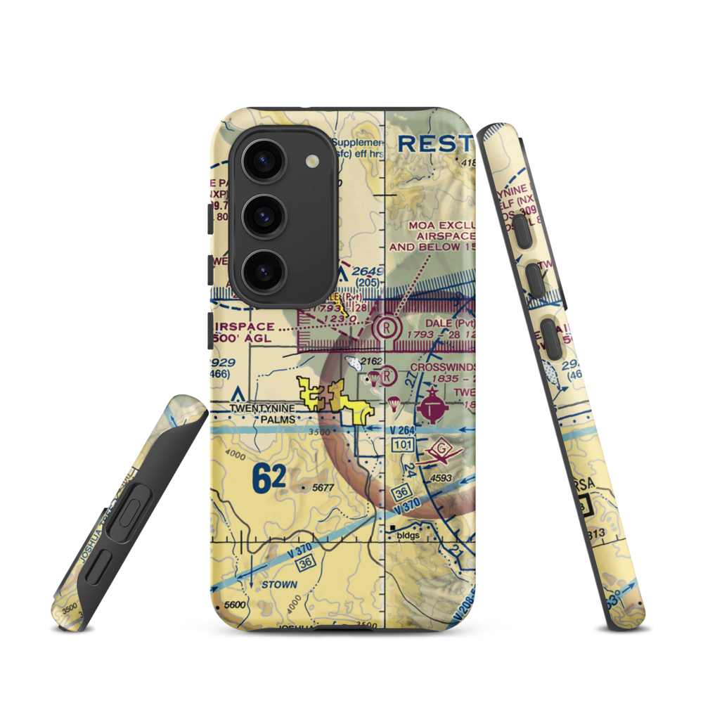 Cones Field (2CA2) VFR Sectional Samsung Phone Case Samsung Galaxy S23 model shown