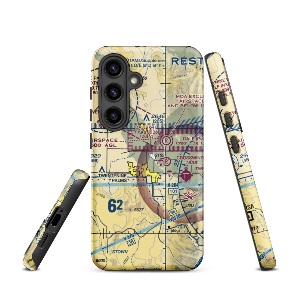 Cones Field (2CA2) VFR Sectional Samsung Phone Case Samsung Galaxy S24 model shown