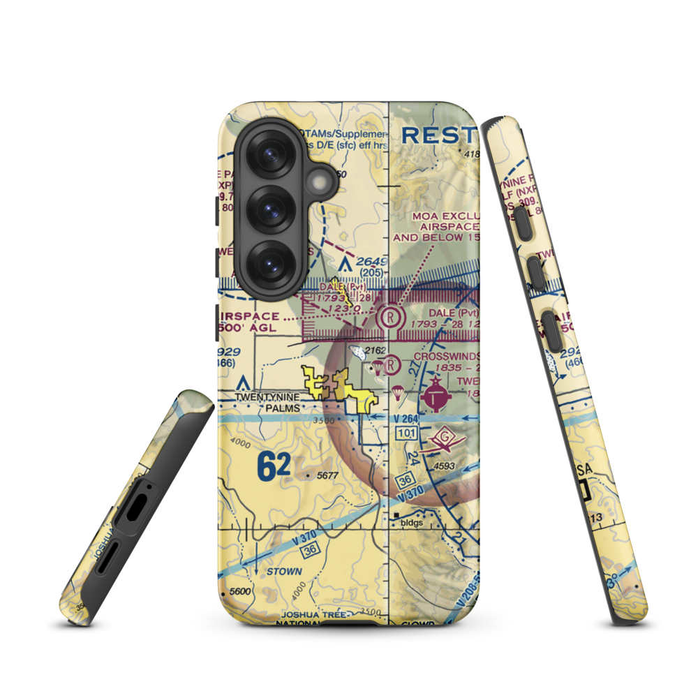 Cones Field (2CA2) VFR Sectional Samsung Phone Case Samsung Galaxy S25 model shown