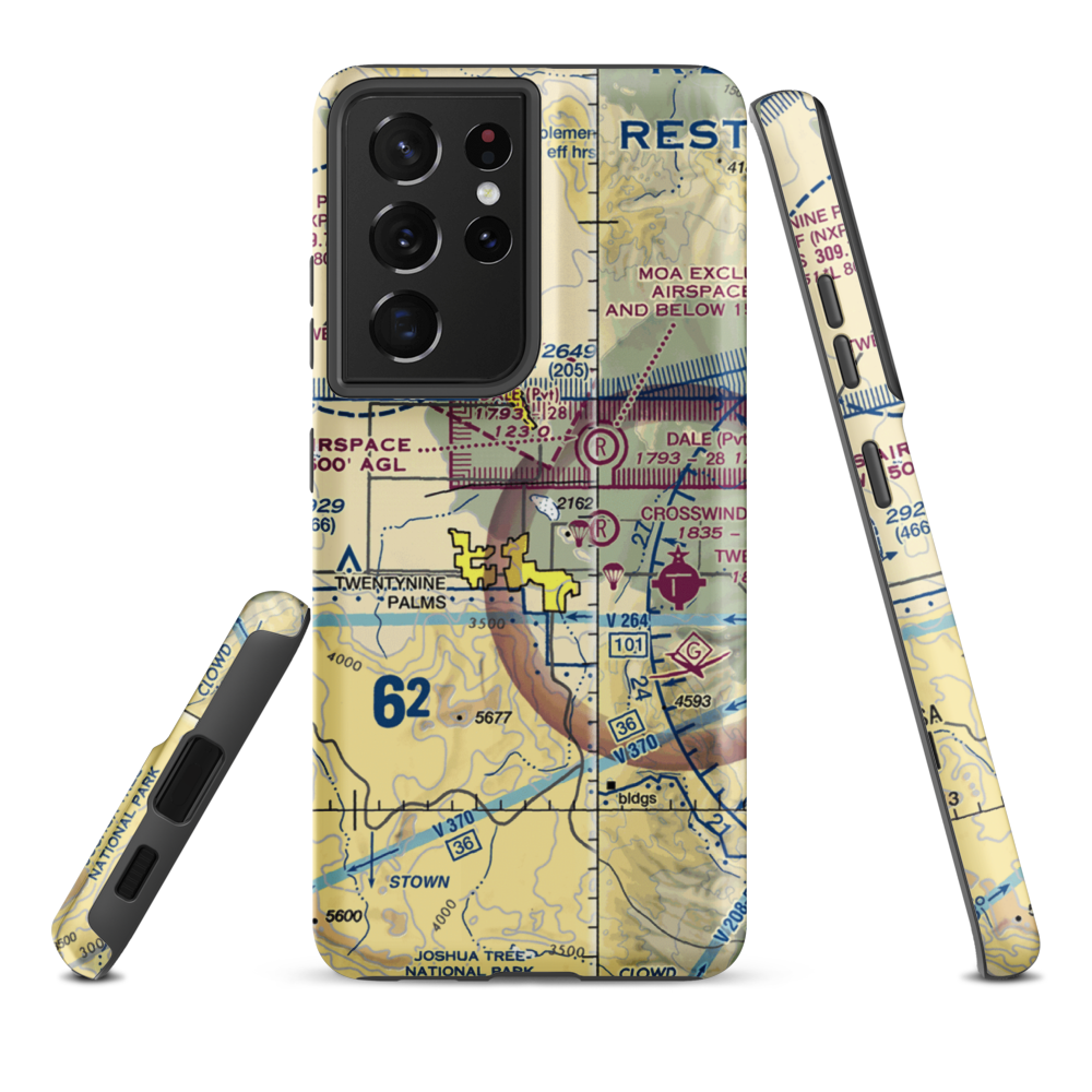 Cones Field (2CA2) VFR Sectional Samsung Phone Case Samsung Galaxy S21 Ultra model shown