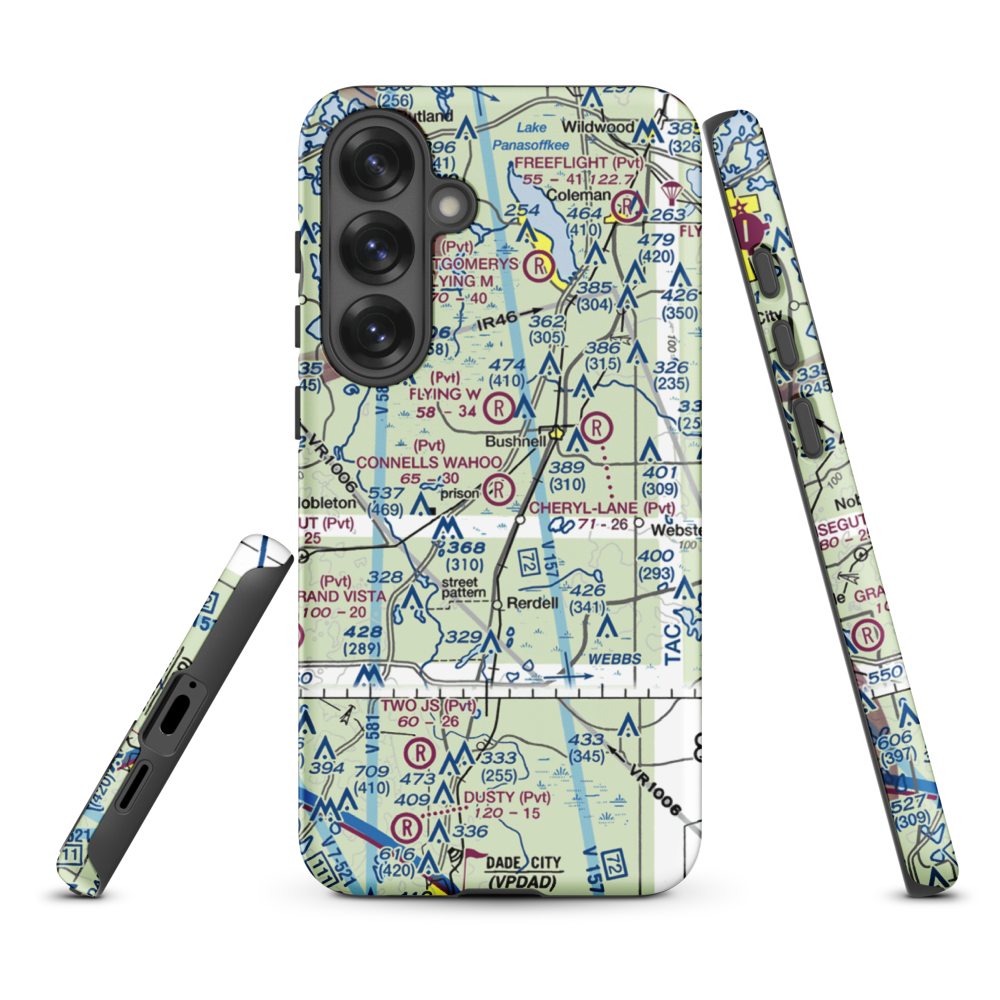 Connell's Wahoo Airport (25FL) VFR Sectional Samsung Phone Case Samsung Galaxy S25 Plus model shown