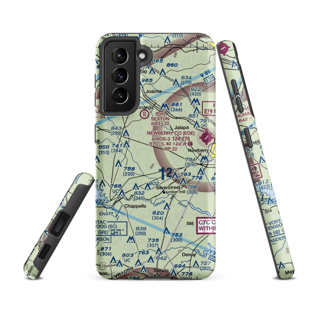 Connelly Field (18SC) VFR Sectional Samsung Phone Case Samsung Galaxy S21 FE model shown