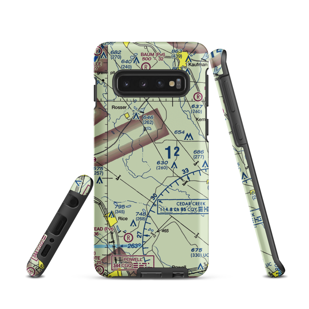 Connies Aviation Airport (XA42) VFR Sectional Samsung Phone Case Samsung Galaxy S10 model shown
