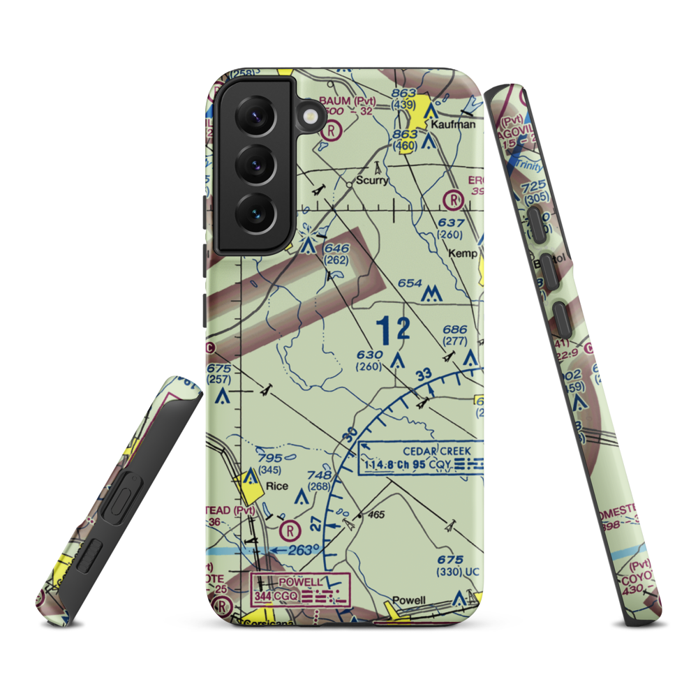Connies Aviation Airport (XA42) VFR Sectional Samsung Phone Case Samsung Galaxy S22 Plus model shown