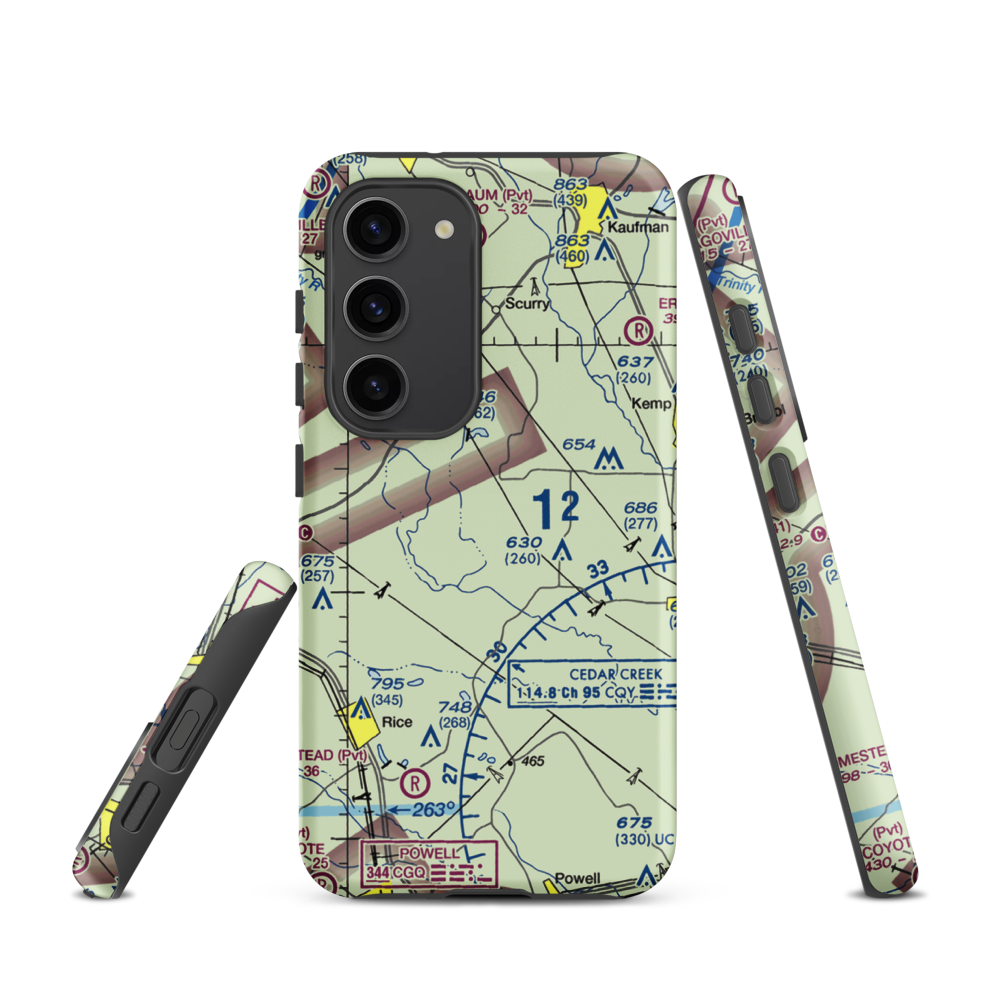 Connies Aviation Airport (XA42) VFR Sectional Samsung Phone Case Samsung Galaxy S23 model shown