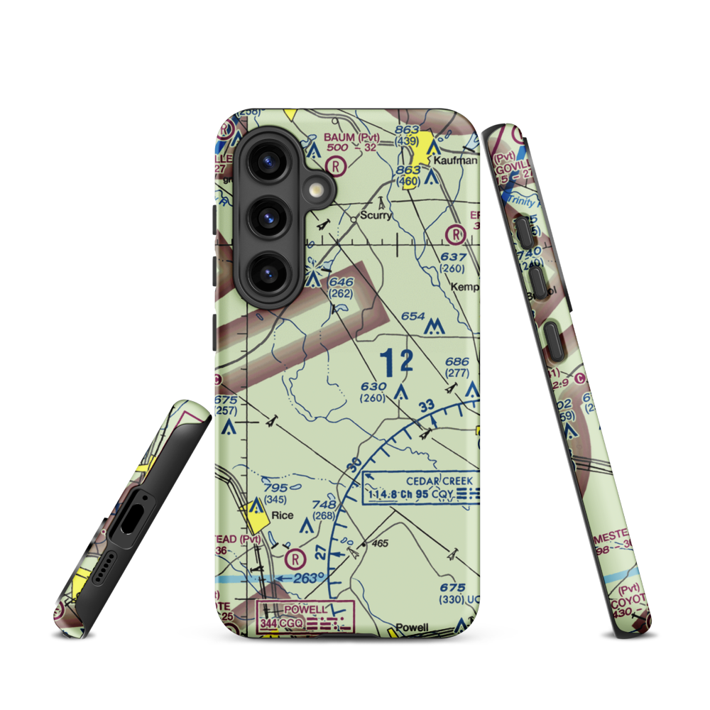 Connies Aviation Airport (XA42) VFR Sectional Samsung Phone Case Samsung Galaxy S24 model shown