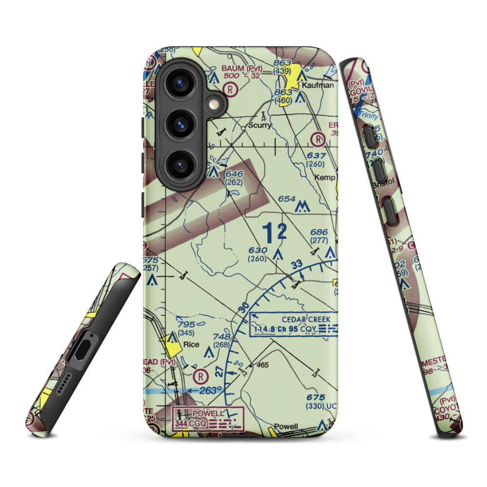 Connies Aviation Airport (XA42) VFR Sectional Samsung Phone Case Samsung Galaxy S24 Plus model shown