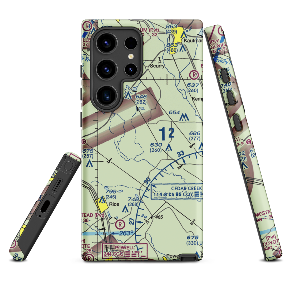 Connies Aviation Airport (XA42) VFR Sectional Samsung Phone Case Samsung Galaxy S24 Ultra model shown