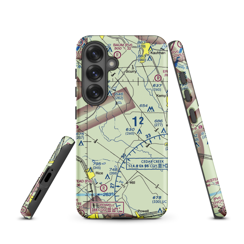 Connies Aviation Airport (XA42) VFR Sectional Samsung Phone Case Samsung Galaxy S25 model shown