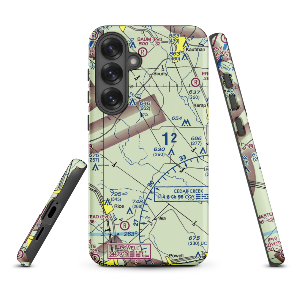 Connies Aviation Airport (XA42) VFR Sectional Samsung Phone Case Samsung Galaxy S25 Plus model shown