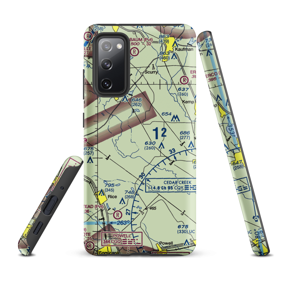Connies Aviation Airport (XA42) VFR Sectional Samsung Phone Case Samsung Galaxy S20 FE model shown