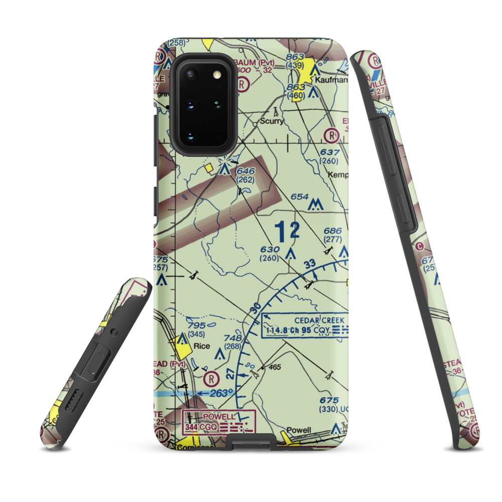 Connies Aviation Airport (XA42) VFR Sectional Samsung Phone Case Samsung Galaxy S20 Plus model shown