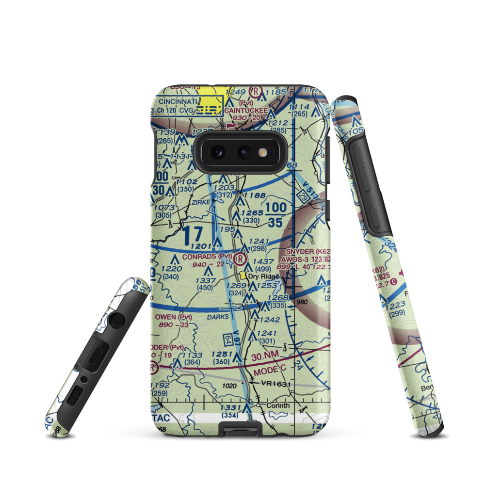 Conrads Airport (19KY) VFR Sectional Samsung Phone Case Samsung Galaxy S10 Plus model shown