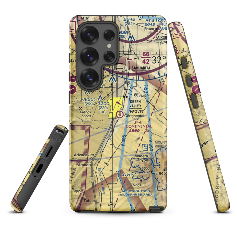 Continental Airport (35AZ) VFR Sectional Samsung Phone Case Samsung Galaxy S25 Ultra model shown