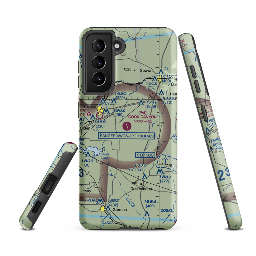 Cook Canyon Ranch Airport (TA25) VFR Sectional Samsung Phone Case Samsung Galaxy S21 Ultra model shown