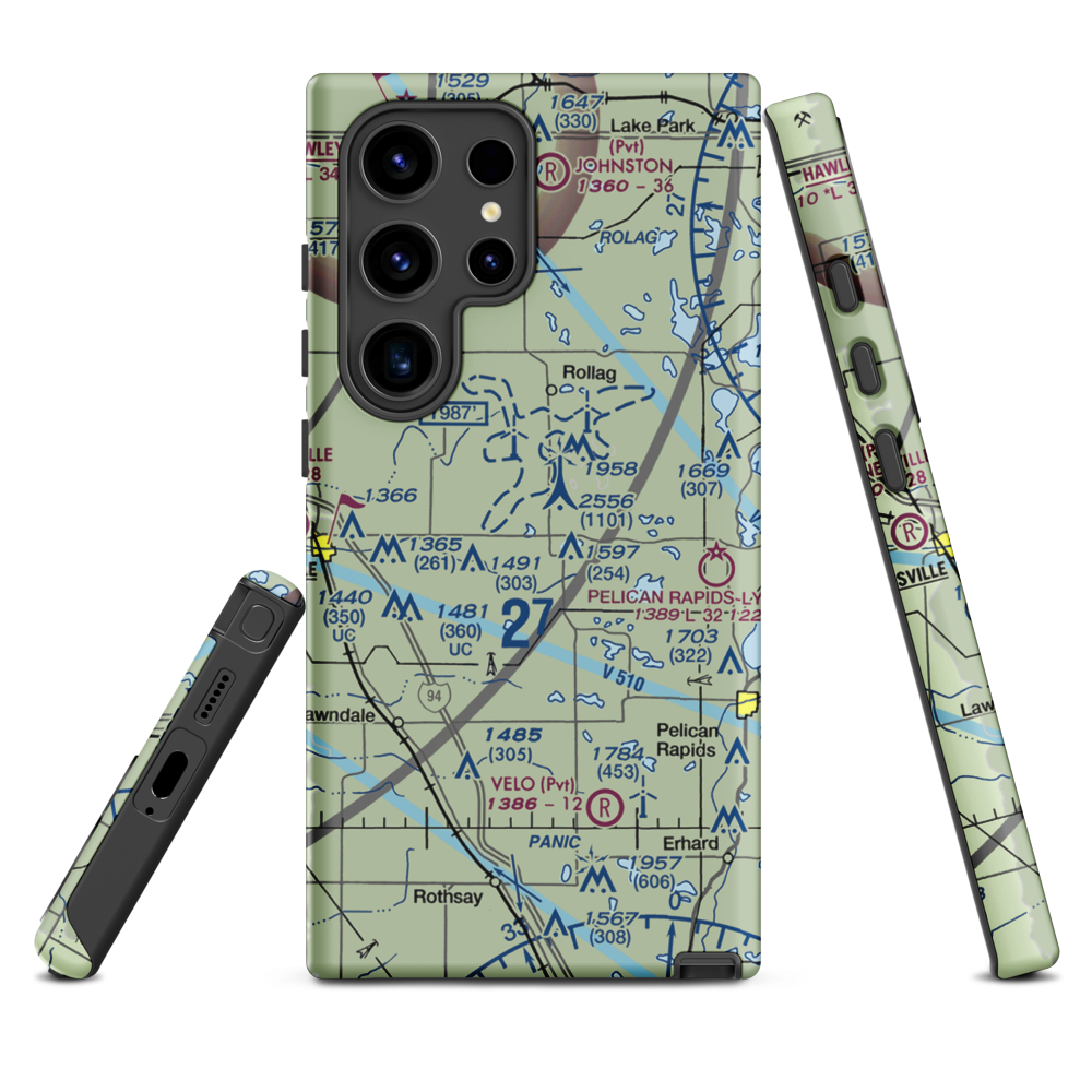Coot Landing Airport (4MN2) VFR Sectional Samsung Phone Case Samsung Galaxy S24 Ultra model shown