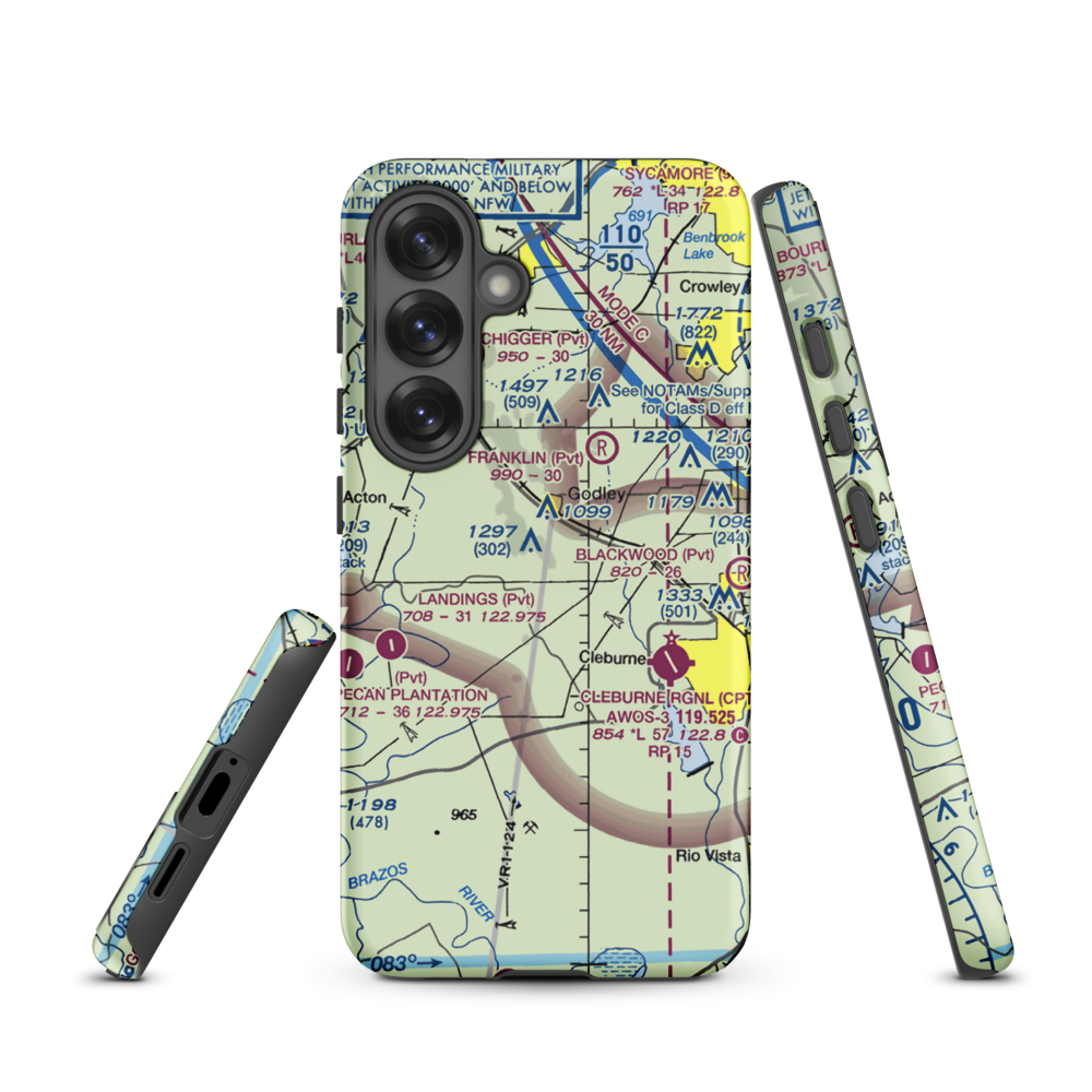 Coppenger Farm Airport (TX95) VFR Sectional Samsung Phone Case Samsung Galaxy S25 model shown