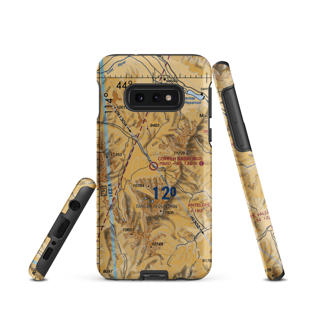 Copper Basin Airport (0U2) VFR Sectional Samsung Phone Case Samsung Galaxy S10 Plus model shown