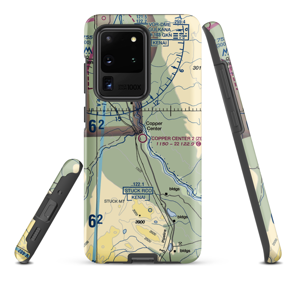 Copper Center 2 Airport (Z93) VFR Sectional Samsung Phone Case Samsung Galaxy S20 Ultra model shown