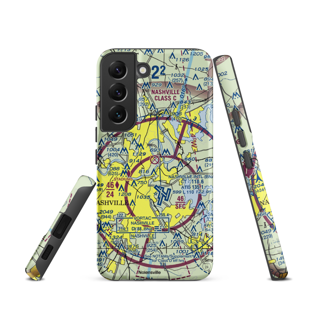 Cornelia Fort Airpark (M88) VFR Sectional Samsung Phone Case Samsung Galaxy S22 model shown