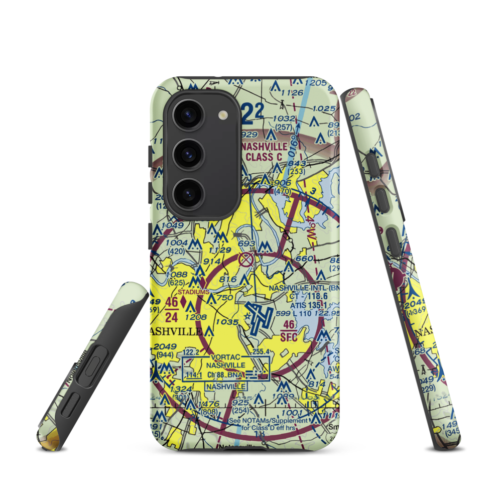 Cornelia Fort Airpark (M88) VFR Sectional Samsung Phone Case Samsung Galaxy S23 model shown