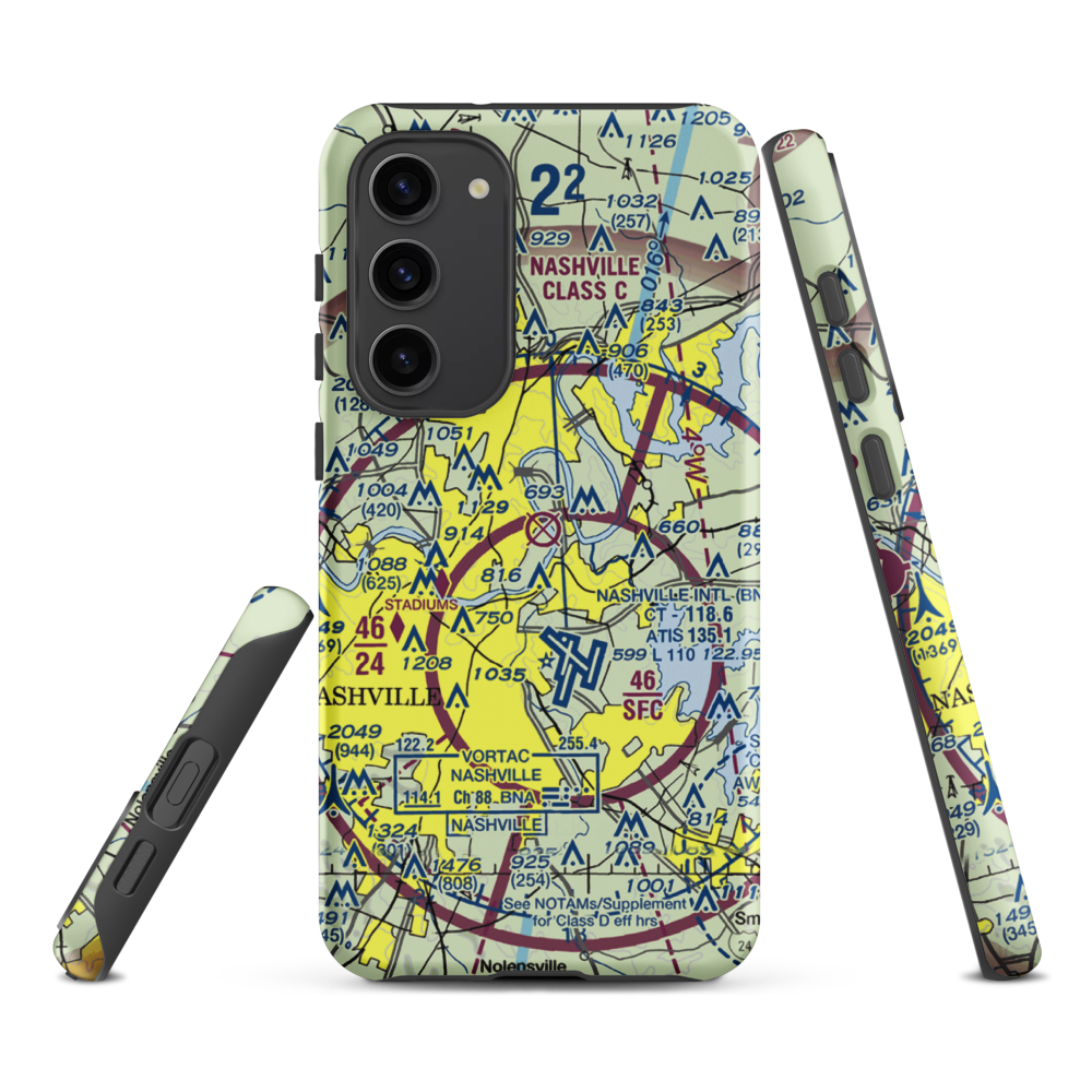 Cornelia Fort Airpark (M88) VFR Sectional Samsung Phone Case Samsung Galaxy S23 Plus model shown
