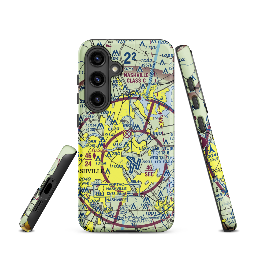 Cornelia Fort Airpark (M88) VFR Sectional Samsung Phone Case Samsung Galaxy S24 model shown