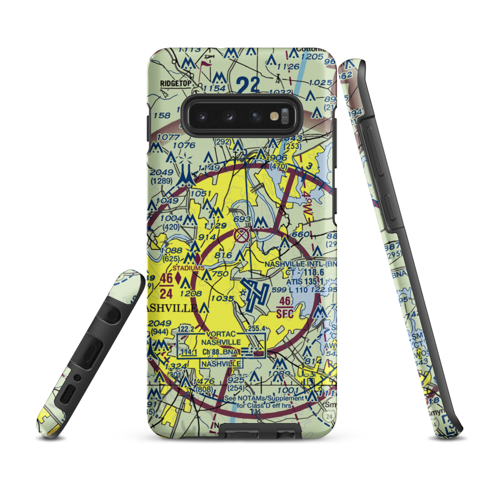 Cornelia Fort Airpark (M88) VFR Sectional Samsung Phone Case Samsung Galaxy S10 Plus model shown