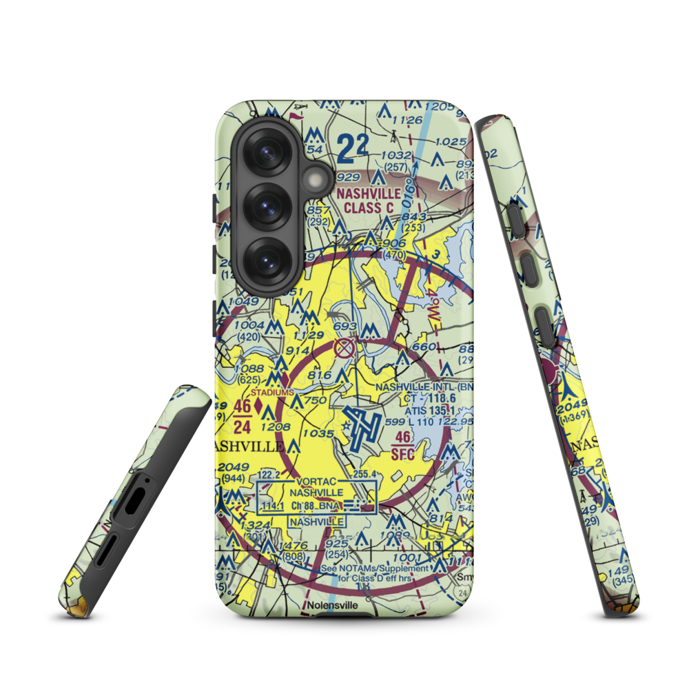 Cornelia Fort Airpark (M88) VFR Sectional Samsung Phone Case Samsung Galaxy S25 model shown