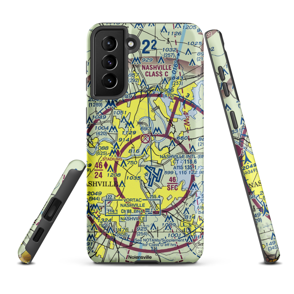Cornelia Fort Airpark (M88) VFR Sectional Samsung Phone Case Samsung Galaxy S21 FE model shown