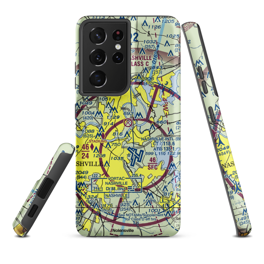 Cornelia Fort Airpark (M88) VFR Sectional Samsung Phone Case Samsung Galaxy S21 Ultra model shown