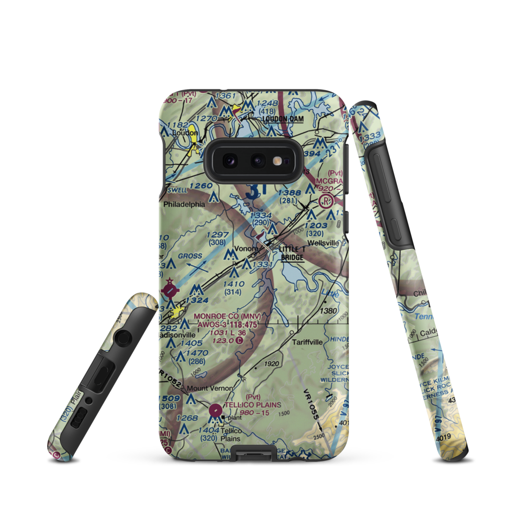 Corntassel Airport (07TN) VFR Sectional Samsung Phone Case Samsung Galaxy S10e model shown