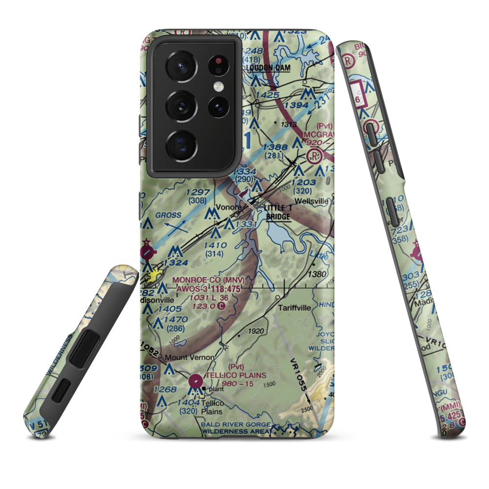 Corntassel Airport (07TN) VFR Sectional Samsung Phone Case Samsung Galaxy S21 Ultra model shown