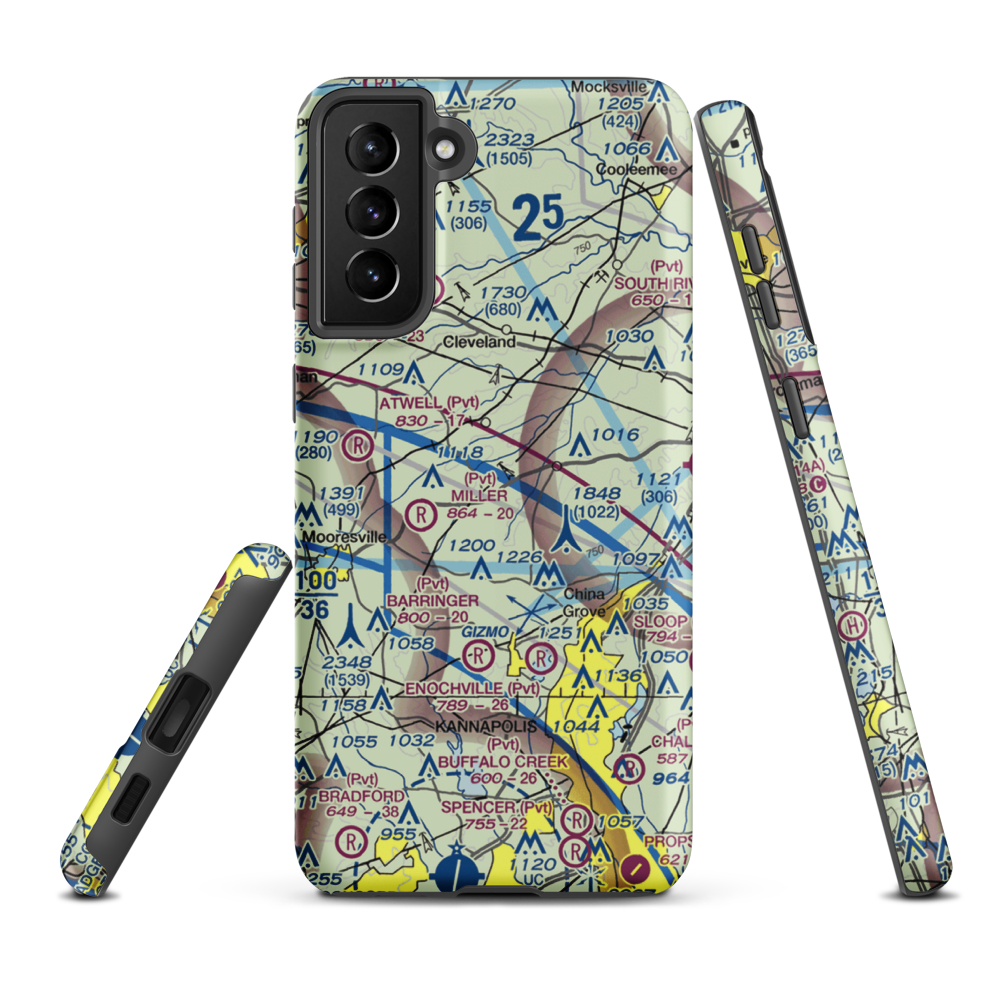 Corriher Field (88NC) VFR Sectional Samsung Phone Case Samsung Galaxy S21 FE model shown