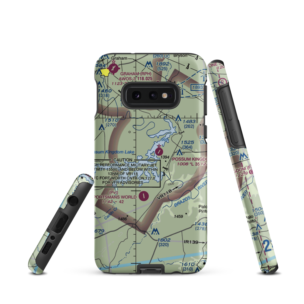 Costello Island, Inc Airport (4TA3) VFR Sectional Samsung Phone Case Samsung Galaxy S10 Plus model shown