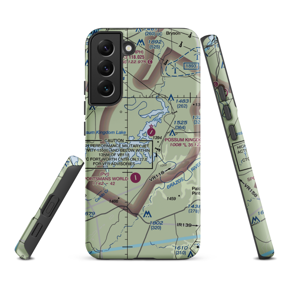 Costello Island, Inc Airport (4TA3) VFR Sectional Samsung Phone Case Samsung Galaxy S22 Plus model shown