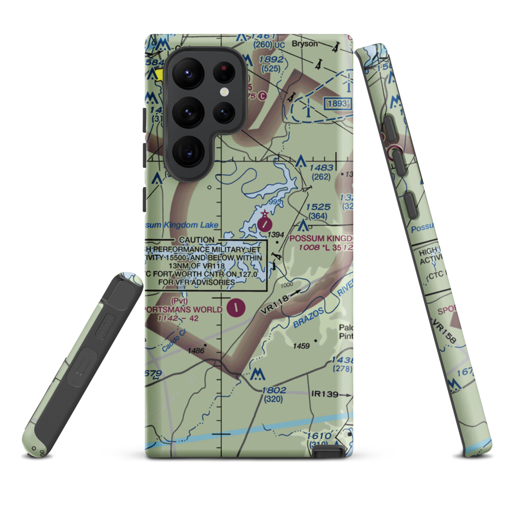 Costello Island, Inc Airport (4TA3) VFR Sectional Samsung Phone Case Samsung Galaxy S22 Ultra model shown