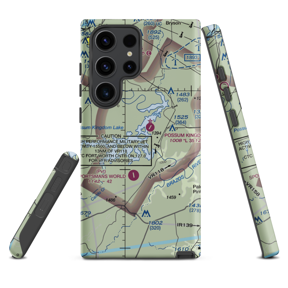 Costello Island, Inc Airport (4TA3) VFR Sectional Samsung Phone Case Samsung Galaxy S23 Ultra model shown