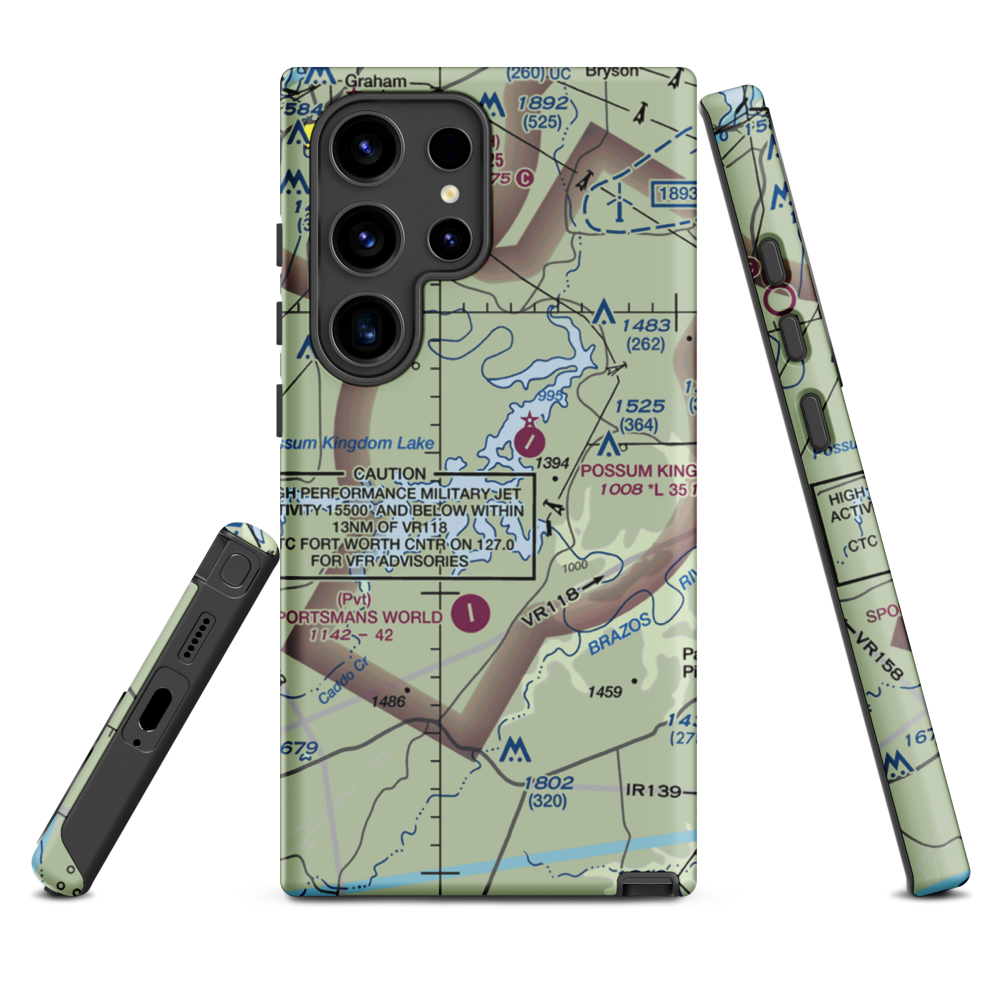 Costello Island, Inc Airport (4TA3) VFR Sectional Samsung Phone Case Samsung Galaxy S24 Ultra model shown