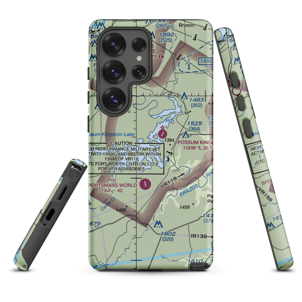 Costello Island, Inc Airport (4TA3) VFR Sectional Samsung Phone Case Samsung Galaxy S25 Ultra model shown