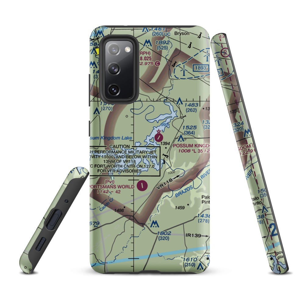 Costello Island, Inc Airport (4TA3) VFR Sectional Samsung Phone Case Samsung Galaxy S20 FE model shown