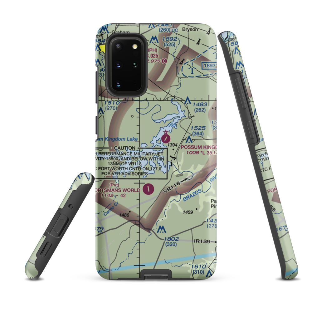 Costello Island, Inc Airport (4TA3) VFR Sectional Samsung Phone Case Samsung Galaxy S20 Plus model shown