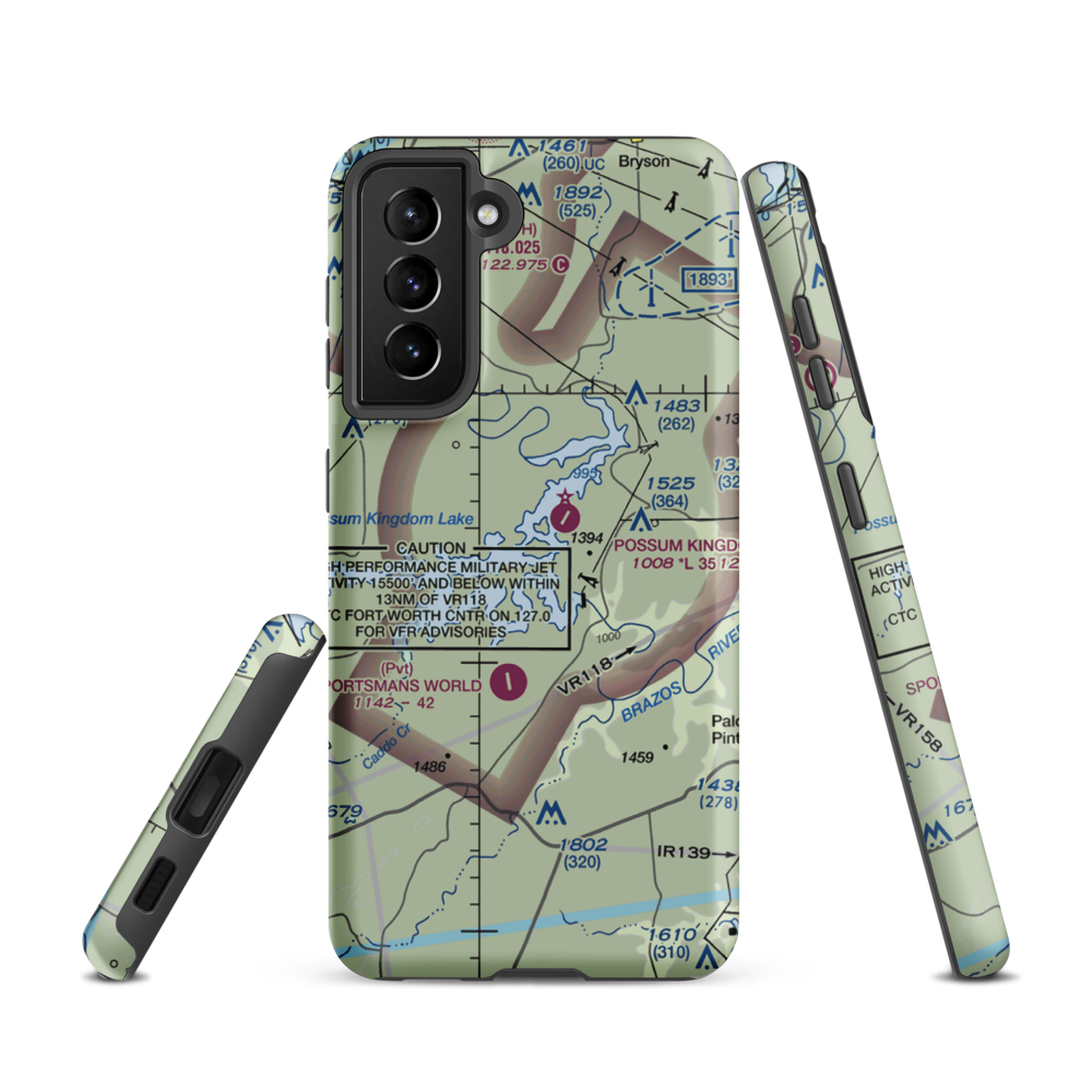 Costello Island, Inc Airport (4TA3) VFR Sectional Samsung Phone Case Samsung Galaxy S21 model shown