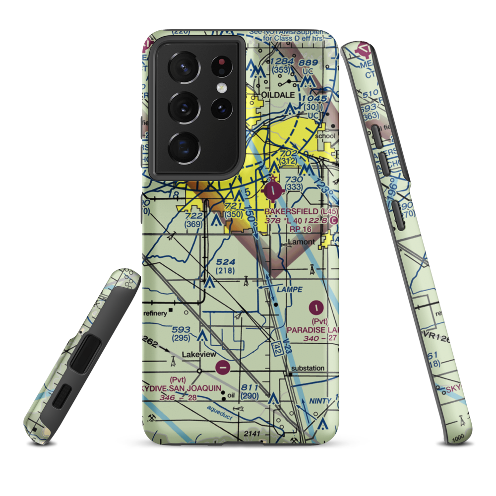 Costerisan Farms Airport (55CL) VFR Sectional Samsung Phone Case Samsung Galaxy S21 Plus model shown