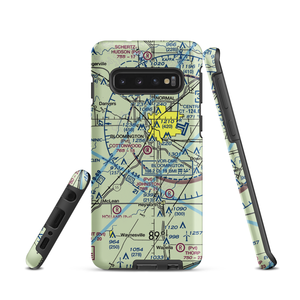 Cottonwood Airport (IL57) VFR Sectional Samsung Phone Case Samsung Galaxy S10 model shown